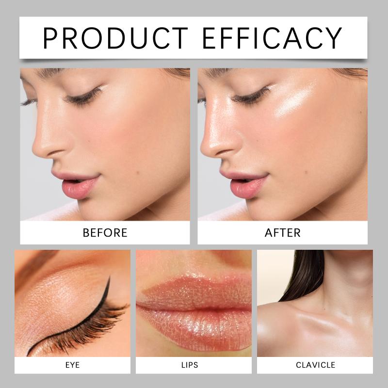 Body Shimmer Oil Luxury Face Liquid Highlighter Long Lasting Glow Waterproof Gold Moisturizing Drops for Women Party Makeup