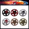 Premium Round Five-pointed Star Skull Mastermind for Motorcycle Car Helmet Racing Laptop Car Engine Hood Fender Tail Rear Decal Emblem Badge Sticker