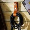 1pc PU Leather Belt Whips Holder Handmade Bullwhip Whip Loop Portable Leather Whip Holster  Cowboy