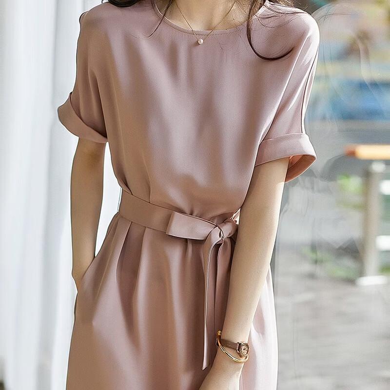 Basic House Women's 2026 Luxury Silk Dress