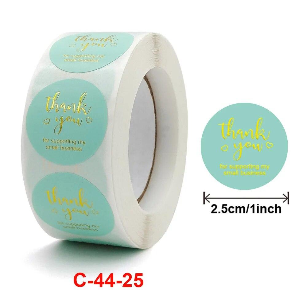 500 шт. 1-дюймовые наклейки с благодарностью для запечатывания конвертов, канцелярские принадлежности, ручная работа, свадебный подарок, украшение, наклейка, новая