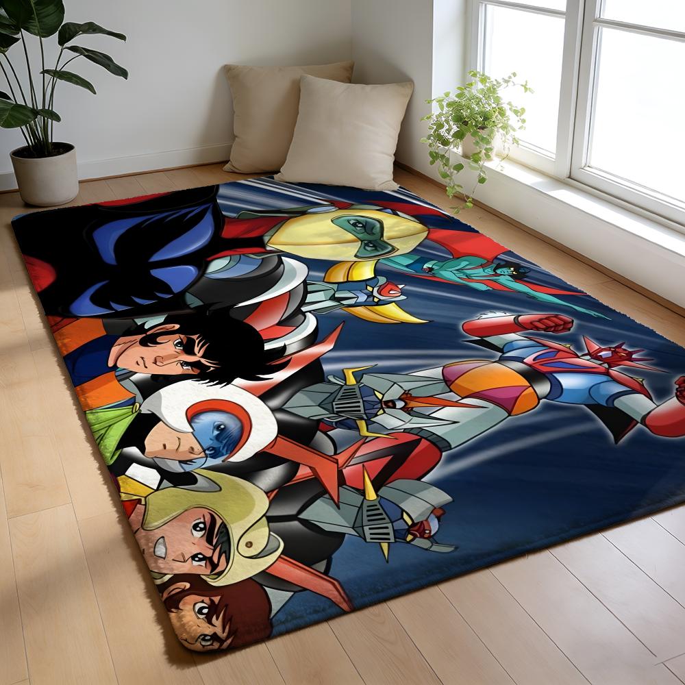U-Ufo Robot Goldrake Floor Mat Soft Flannel Floor Mat Non-Slip Absorbent Rug For Home Bedroom Bathroom