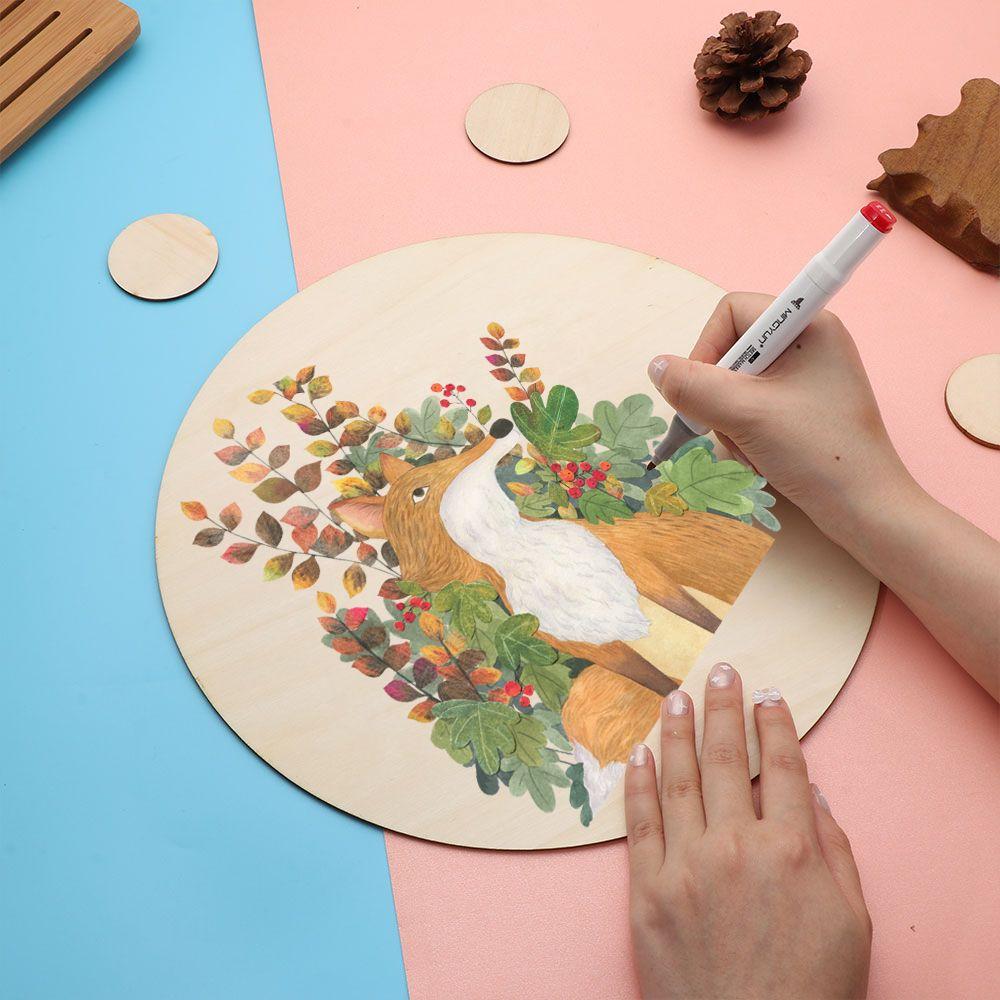 Товары для вечеринок Деревянные бирки DIY Письменные деревянные круги Круглые деревянные детали Пустая табличка Орнамент