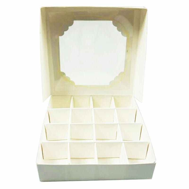 Коробки для кексов на вечеринку пустые 16 сеток коробки для конфет вставки прозрачное окно и разделитель