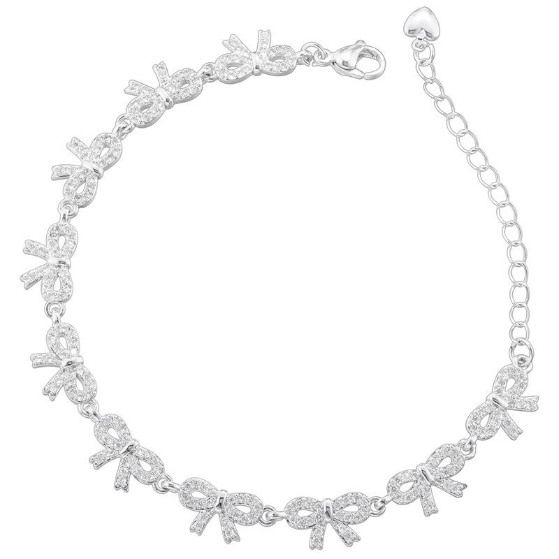 Милый Темперамент Бант Регулируемый Браслет Ожерелье Ол Бабочка Сращивание Набор Ювелирных Изделий Vl492-493