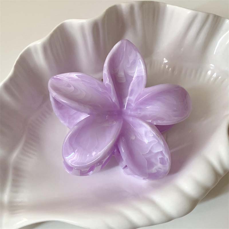Summer Acrylic Flower Hair Clip for Women Marble Texture Hair Claws Clips Trendy Girl Hairpin Korean Hair Accessories Headwear