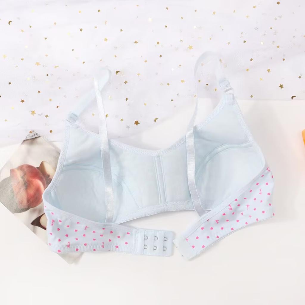 Бюстгальтер для девочек, хлопковое нижнее белье с пряжкой сзади, тренировочные бюстгальтеры для девочек-подростков, дышащие топы для девочек-подростков