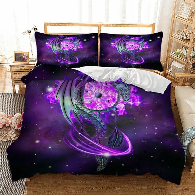 Butterfly Dream Catchers Bedding Set Purple Duvet Cover With Pillowcases Twin Full Queen King Size Bedclothes 3pcs Home Textile