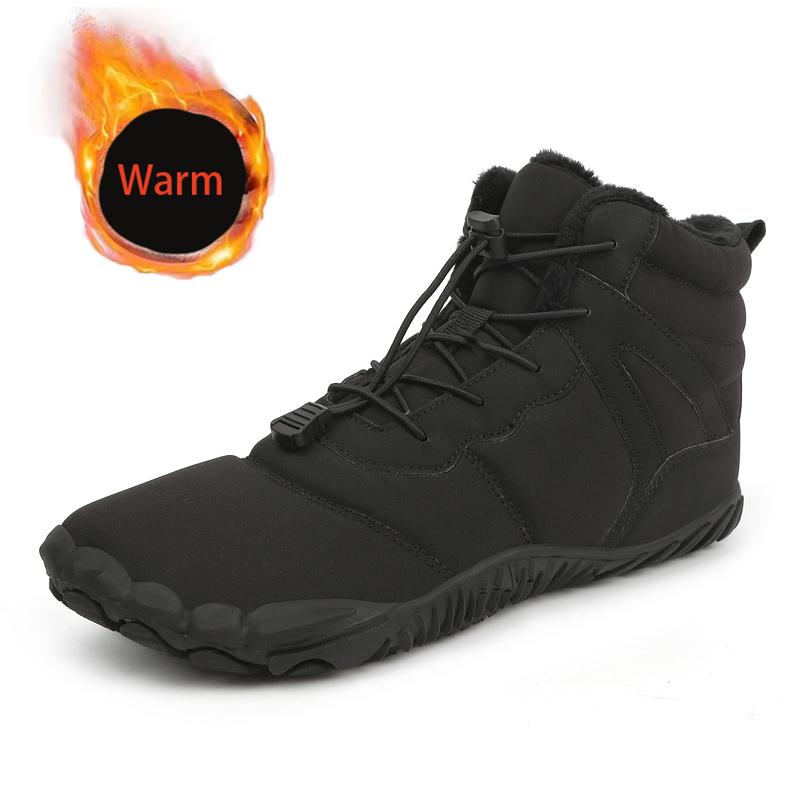 2025 Winter Women Boots Women Men Waterproof Barefoot Shoes Ankle Boots Warm Fur Sneakers Outdoor Barefoot Hiking/Climbing Shoes