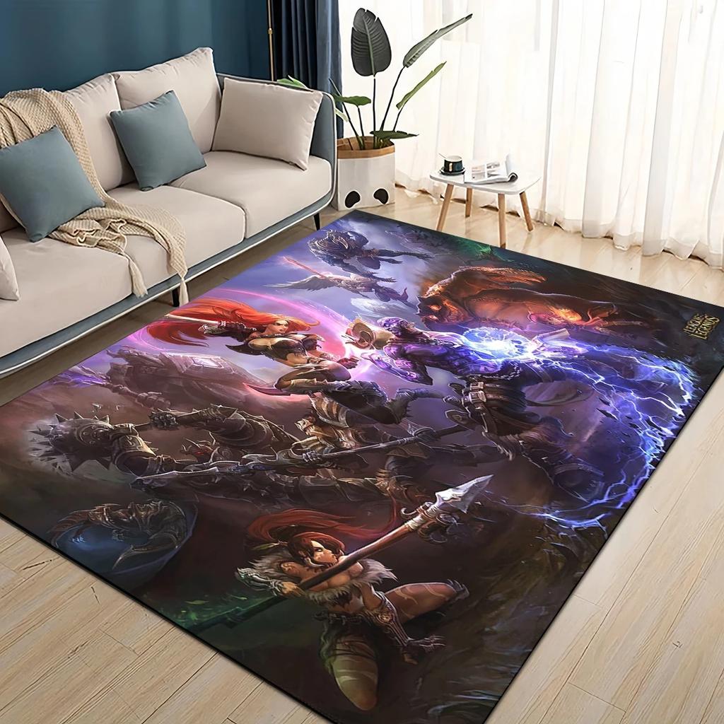 Ковер с 27 стилями Джинкс из League of Legends LOL, мультяшный коврик для гостиной, спальни, дома, украшение для дивана, нескользящий коврик для игр детей