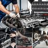 46 PCS Metric Socket Wrench Set 1/4-Inch Drive Ratchet Wrench Portable Auto Mechanical Repair Tools