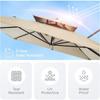 9' X 12' Cantilever Patio Umbrella 360°Rotation Rectangular Outdoor Umbrella, Double Top Large Offset Sun Shade Umbrella