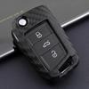Силиконовый чехол для ключа из углеродного волокна для VW Lamando, Golf 7, New Tiguan L, Teramont