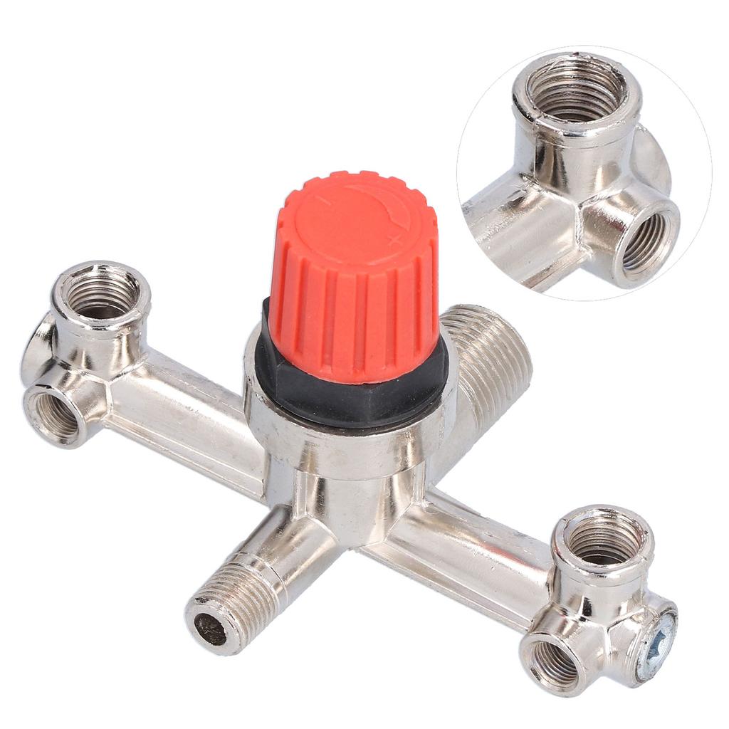 Переключатель компрессора Трубка Двойной выход Металлический клапан Не регулируемый фитинг Аксессуар