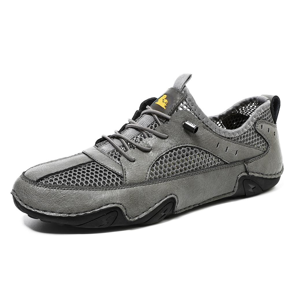 Кожа воловья новая мужская повседневная спортивная обувь большого размера прошитая дышащая сетчатая обувь обувь осьминога мужская обувь