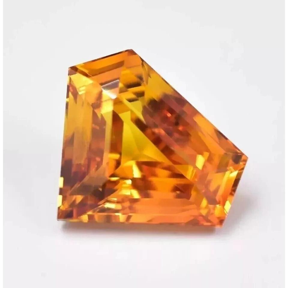 Natural Golden Yellow Sapphire 12 Ct Fancy Cut Certified Stunning Gemstone