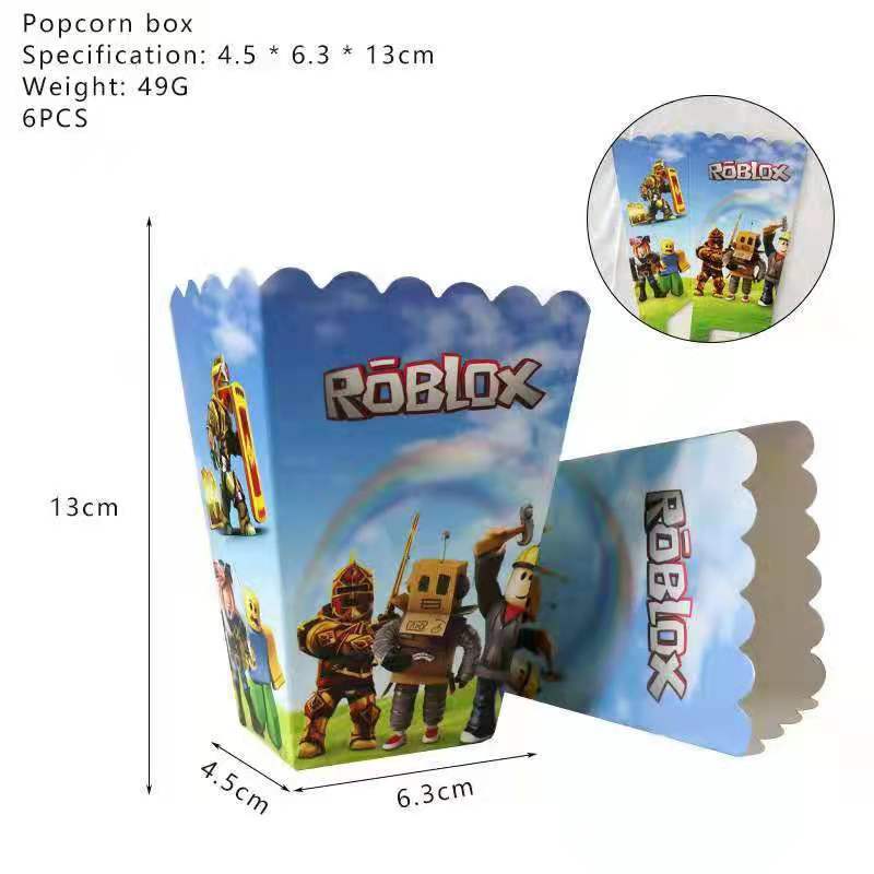 Набор для украшения дня рождения в стиле игры Roblox Sandbox: Латексные шары, Баннер, Топперы для торта, Посуда для вечеринки для детского праздника