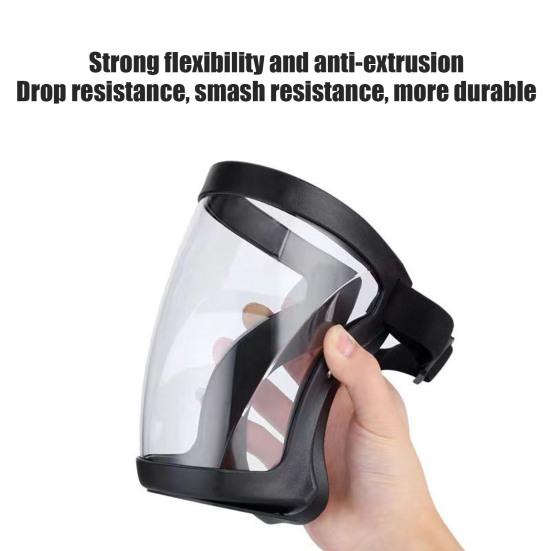 Прозрачный защитный экран для лица, защищающий от запотевания, с регулируемой лентой, многоразовый пластиковый экран для лица высокой четкости для взрослых