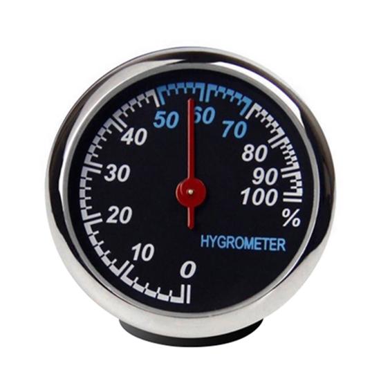 Car Interior Mini Quartz Watch Clock Hygrometer Thermometer Dashboard Ornament