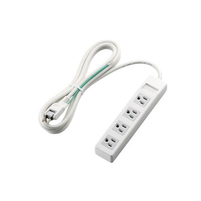 ELECOM Сетевой фильтр, 3-контактный, 4 розетки, 2,5 м, Белый, T-T1A-3425WH