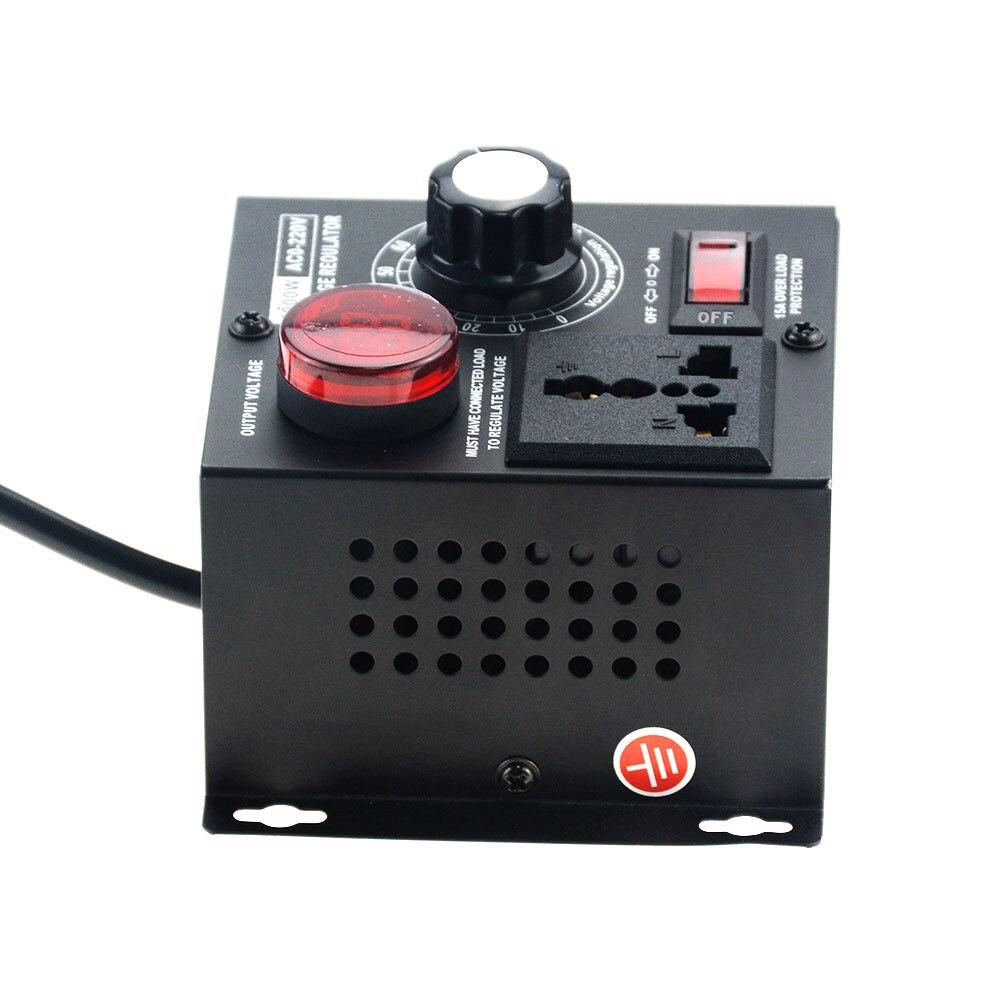 1 шт., вилка европейского стандарта, переменный ток 220 В, 4000 Вт, SCR, электронный регулятор напряжения, регулятор температуры, скорость двигателя, диммер, электрический инструмент, регулируемый