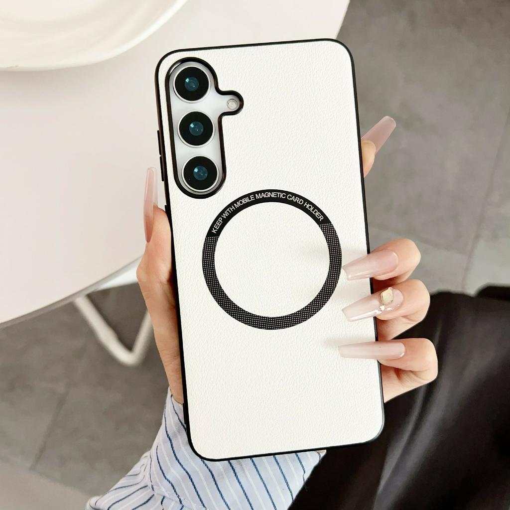 For Samsung Galaxy A57 5G Magnetic Case Anti-Drop PU Leather + PC Cover