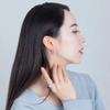 Смелый серебряный сережка-кольцо скрутка midi S