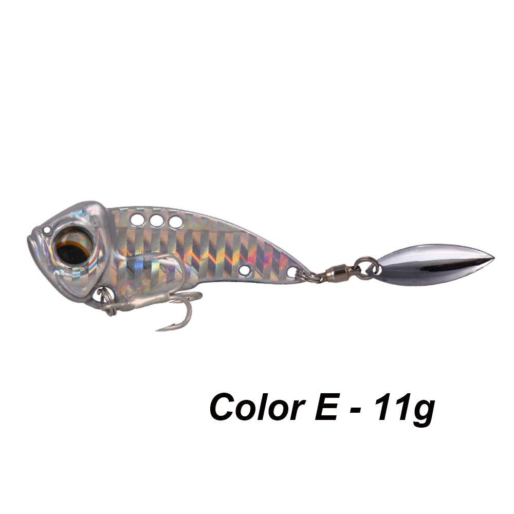 Bass Spoon Metal Vibration Rotate Metal Fishing Bait Wobblers Crankbaits Treble Hook VIB Lure