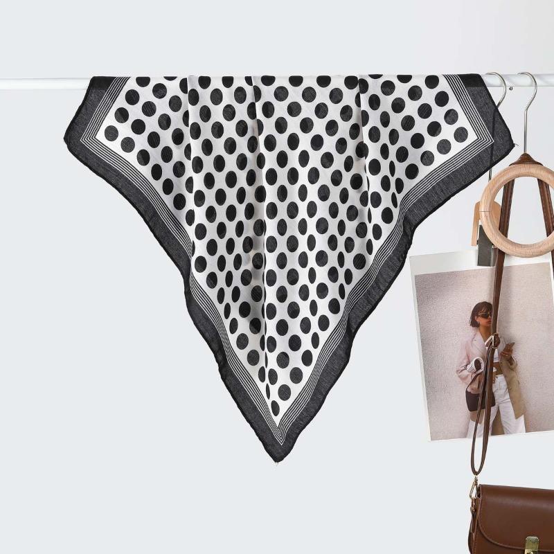 New Women's Silk Scarf High-end Velvet Versatile Simple Triangle Scarf Decorative Small Scarf Hot-selling