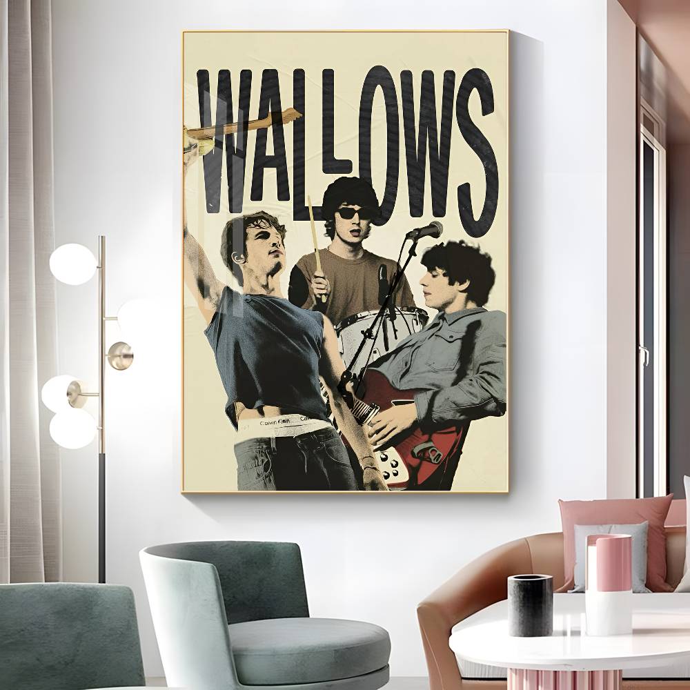 1 шт. Плакат-наклейка Wallows, Печать, Водонепроницаемое Настенное Искусство для Гостиной, Спальни, Домашнего Декора