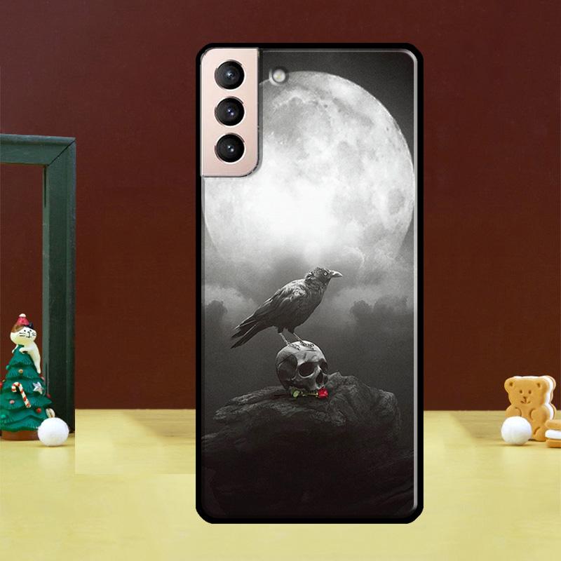 Чехол для телефона с изображением черепа ворона для Samsung Galaxy S23 S22 Ultra S20 FE S9 S10 Note 10 Plus S21 FE S21 Ultra