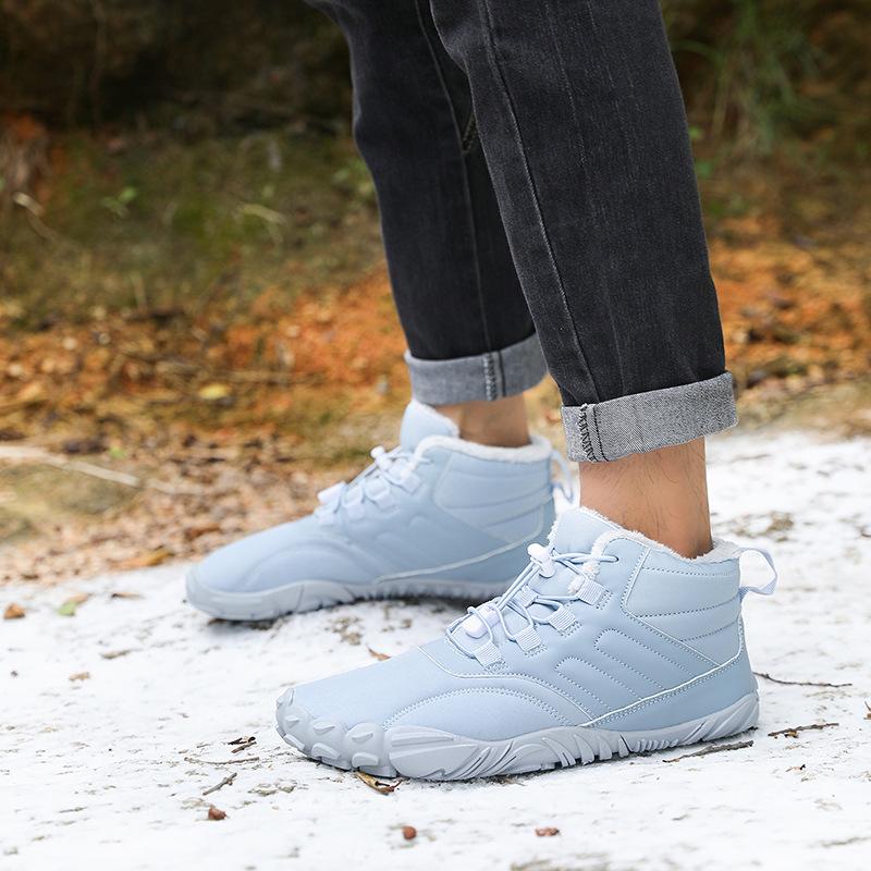 Водонепроницаемые Нескользящие Хлопковые Зимние Ботинки: Бархатная подкладка, Утепленные ботинки для пешего туризма на открытом воздухе для женщин и пар