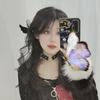 Handmade Gothic Lolita Hair Clip With Angel Wings Twin Tails Design Acrylic Lace Duckbill Girls Y2K Cute Style