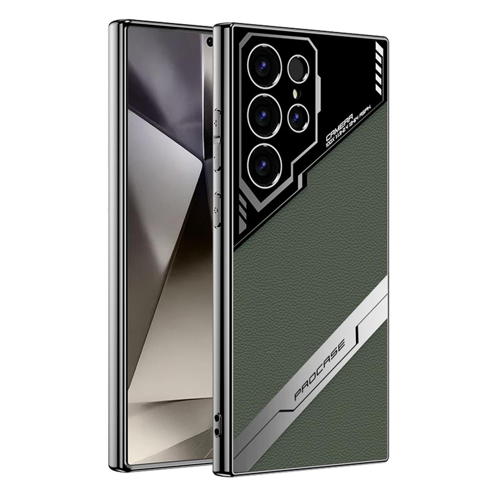 Подходит для чехла для мобильного телефона Samsung S24, кожаного чехла S24u, гальванического однотонного кожаного чехла для мобильного телефона S24ultra