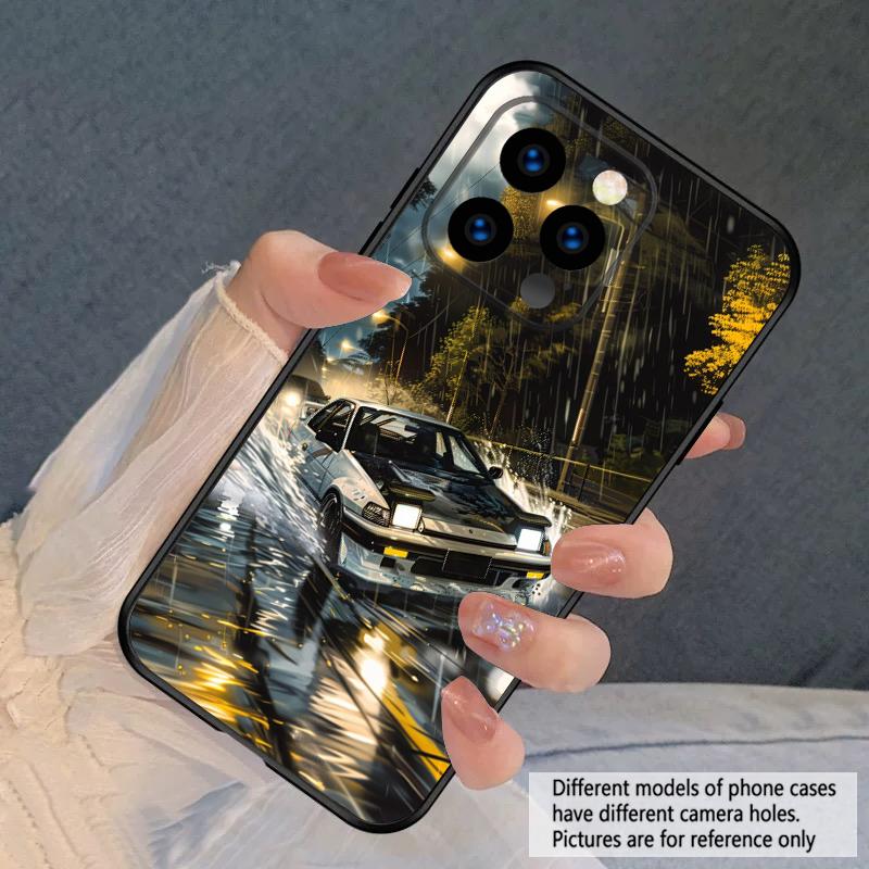 Машина в дождь Для iPhone 16 E 15 P ro 14 13 Plus 12 mini 11 Pro Max XR Xs M ax X 7 8 6 6S 2022 16E силиконовый мягкий чехол для телефона