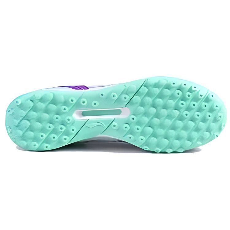 Li-Ning Comfortable Trendy TF (Rubber Studs) Artificial Turf Non-Slip Wear-Resistant Soccer Shoes Men Soccer Shoes Blue White Purple ASFU061-1
