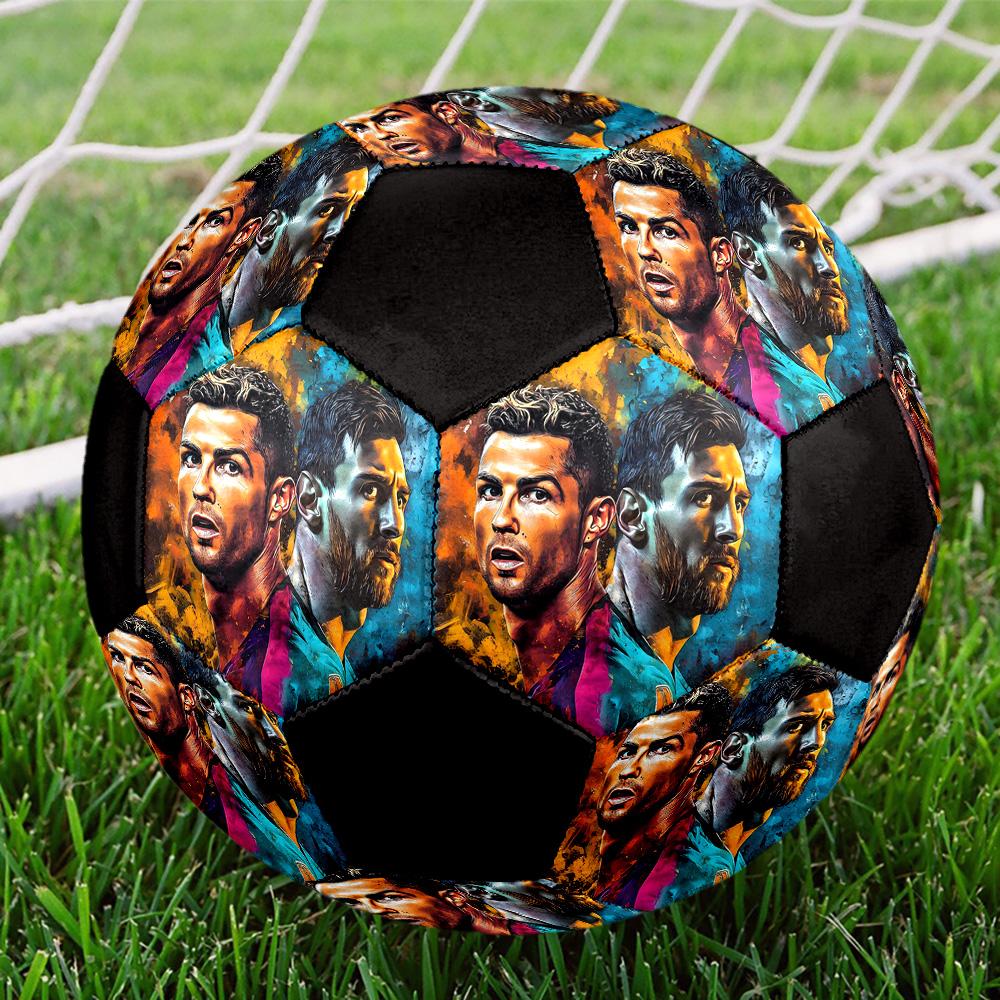 CR7 Мяч для мини-футбола Цветной Для всех возрастов Размер 5 Машинная строчка ПВХ Готов к соревнованиям Прочный Высокий отскок