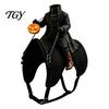 Holiday Pet Outfit for Dogs Headless Horseman Cat Costume, Halloween 3D Funny Rider with Pumpkin Costume Lantern, Adjustable Harness Small Cats,