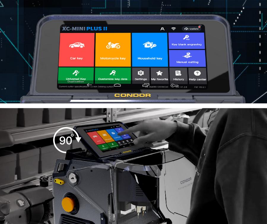 Станок для нарезки ключей Xhorse Condor XC-MINI Plus II поддерживает ключи для автомобилей, мотоциклов, бытовые ключи с бесплатными зажимами M3 и M5