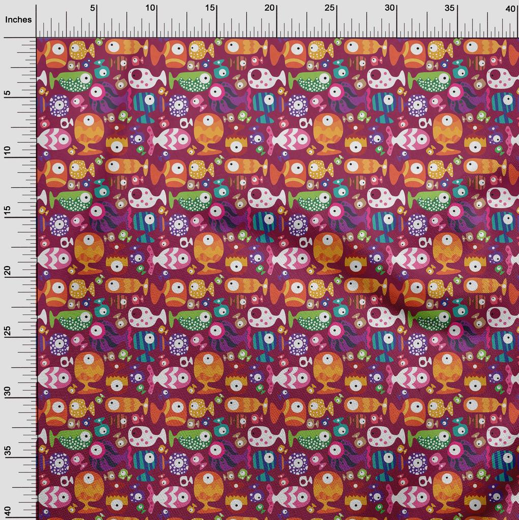 oneOone Хлопковая гибкая темно-пурпурная ткань, детская одежда своими руками, одежда для лоскутной ткани, ткань с принтом в ярдах, 40 дюймов