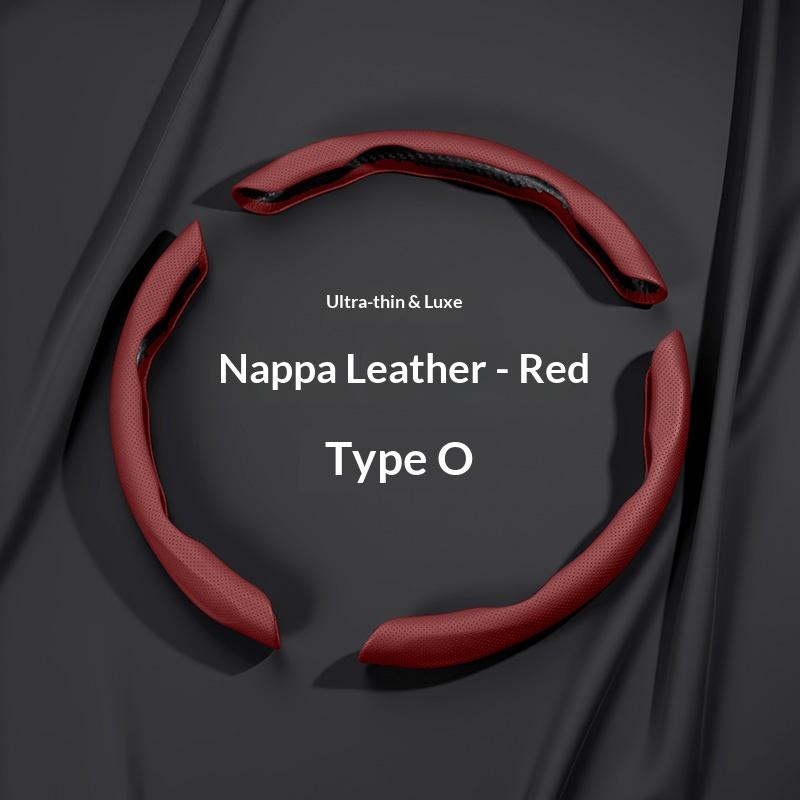 Segmented Napa Steering Wheel Cover, Non-Slip, Dirt-Resistant, Easy to Clean, Car Interior Accessory, Steering Wheel Protector