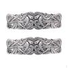 2pcs Women Retro Style Large Hair Clip Handmade Silver Metal Barrette