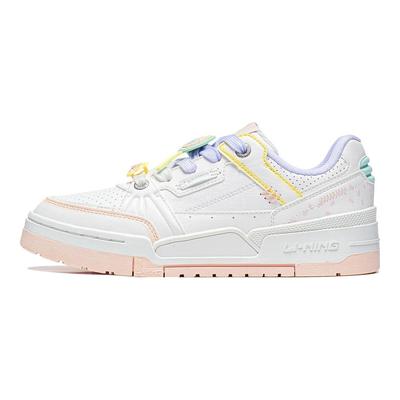 Кроссовки женские Li Ning Journey 1.5 с нескользящей подошвой и износостойкими вставками белого, розового, фиолетового цвета AGCT266-5