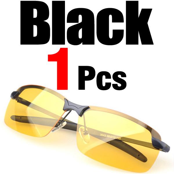 MNFT Men's Silver/Black Alloy Frame Driving Outdoor Sport Fishing Glass Night Version