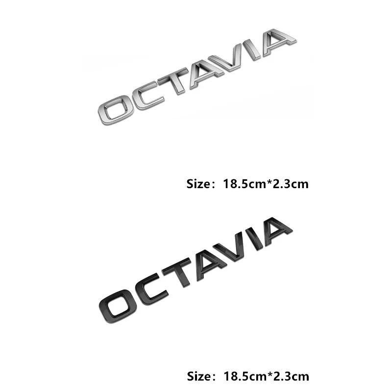 JBIW9 Car Rear Trunk Emblem Stickers Side Badge Accessories for Skoda 4x4 Logo Octavia A7 Tour RS Rapid Kodiaq Superb Kamiq Yeti Karoq