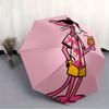 1PC Hawaiian Shirt Pink Panther Auto Open/Close Umbrella - Compact Travel Umbrella, 8-Rib Heavy-Duty Construction, Ideal Gift a0828158