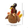 Plush Turkey Decoration Thanksgiving Decor Soft Cute Doll Ornament Stuffed Toy for