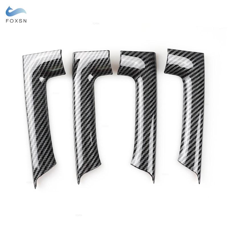 ABS углеродное волокно узор автомобильные аксессуары 4 шт. внутренняя дверь подлокотник ручка накладка для VW Golf 6 MK6 2010 2011 2012