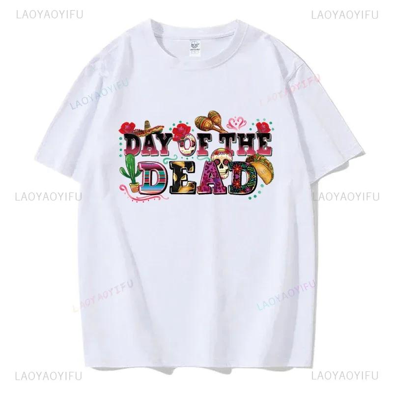Мексиканский День мёртвых ''DÍA DE LOS MUERTOS'' Футболка с принтом Мужская графическая футболка Повседневные удобные футболки на лето Женская одежда