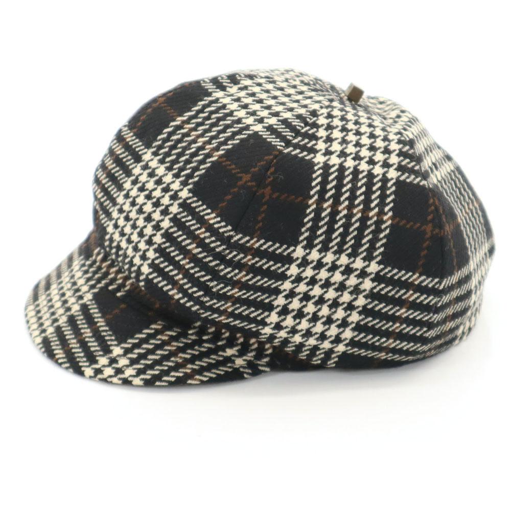 Borsalino Сделано в Италии шерсть Гусиная лапка Кепка Черная серия Женская Б/У